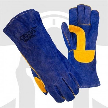CESTUS Cestus WeldMax - 7033 2XL Blue Leather Welding Glove - 2 Extra Large WeldMax - 7033 2XL